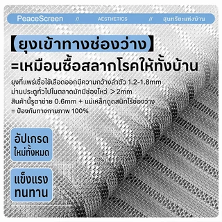 รุ่นที่ 7 ม่านประตูกันยุงไฮเอนด PeaceScreen มุ้งกันยุง ติด ประตู 80x210cm ม่านประตู มุ้งลวดประตู ทนไฟ ไล่ยุง สารหน่วงไฟ