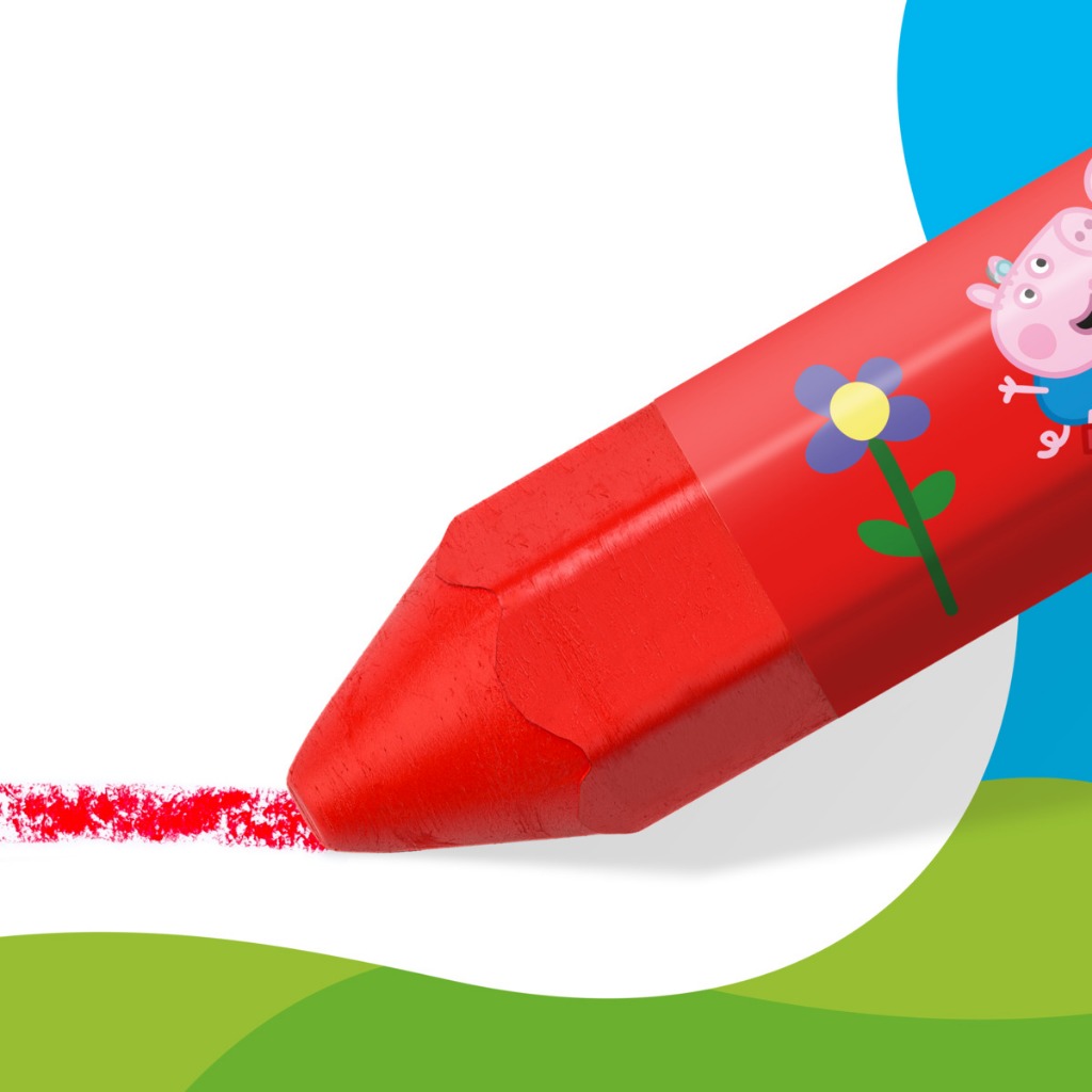 Noris Junior ألوان شمعية Peppa Pig ‏(6 ألوان) — صورة 4