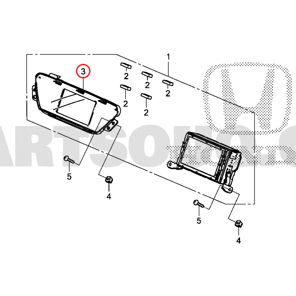 CR-V G4 ฝาครอบจอ i-mid เลนส์ปิดหน้าจอ กระจกหน้าจอ เลนส์หน้าจอ จอกลางเหนือวิทยุ Honda CRV G4 2013-201