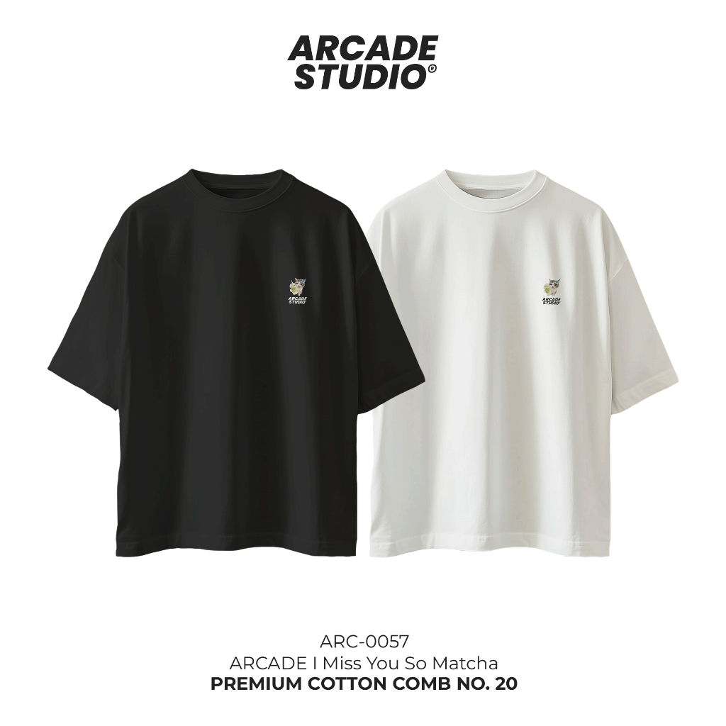 [พรี 4 วัน] ARCADE เสื้อ I Miss You So Matcha (ARC-0057) / เสื้อ Oversize เนื้อผ้า 100% Cotton Comb 190 GSM รูปที่ 3
