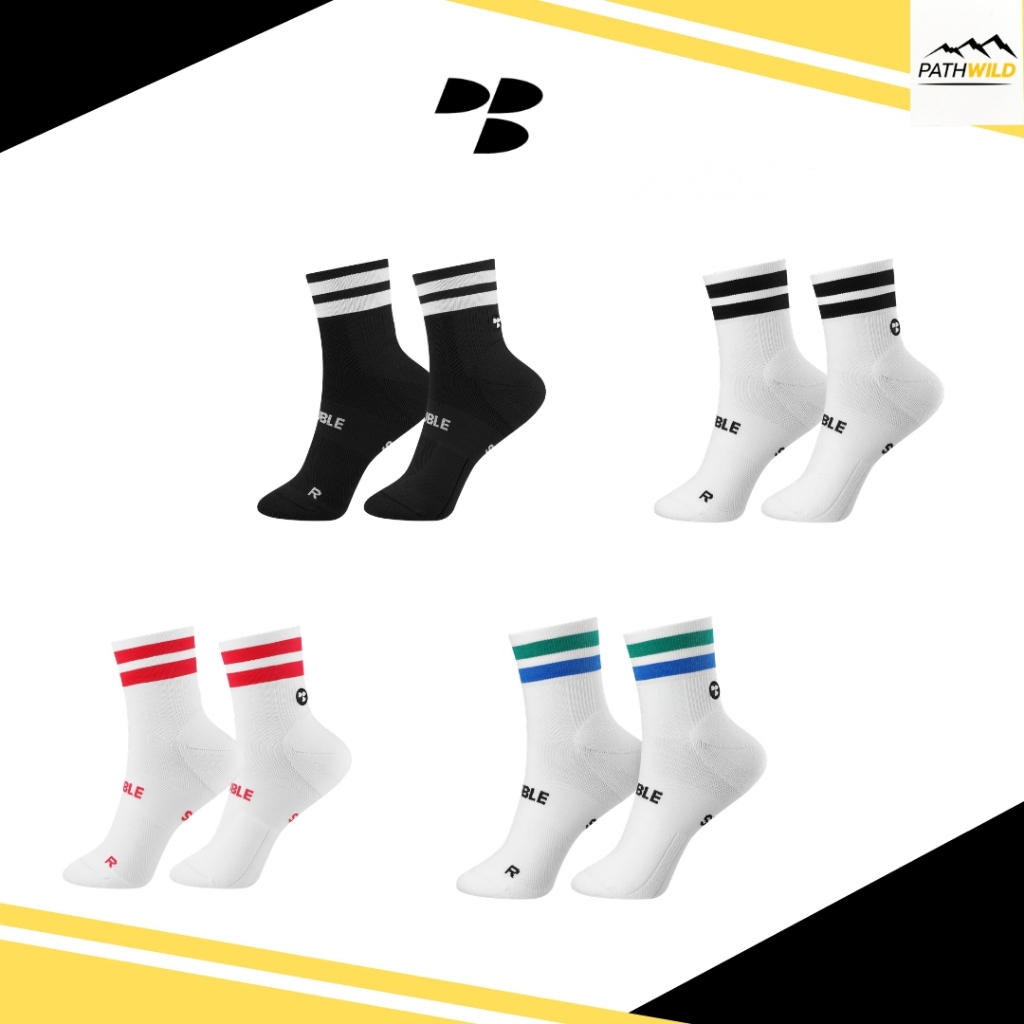 PERSONALBEST PERFORMANCE SOCK LOW DOUBLE SLASH ถุงเท้าสำหรับวิ่ง ข้อสั้น น้ำหนักเบา ระบายอากาศดี