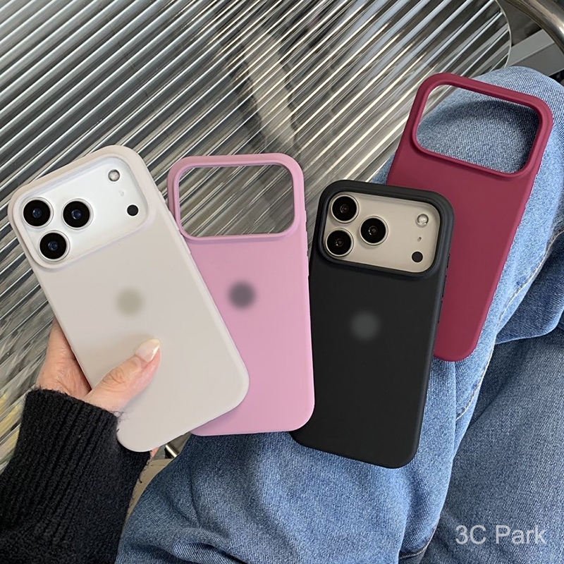 With Logo พร้อมโลโก้ & กล่อง ซิลิโคนเหลวนุ่มกันกระแทก เคสโทรศัพท์ Case For iPhone 17 16 15 14 13 12 11 Pro Max Plus XR
