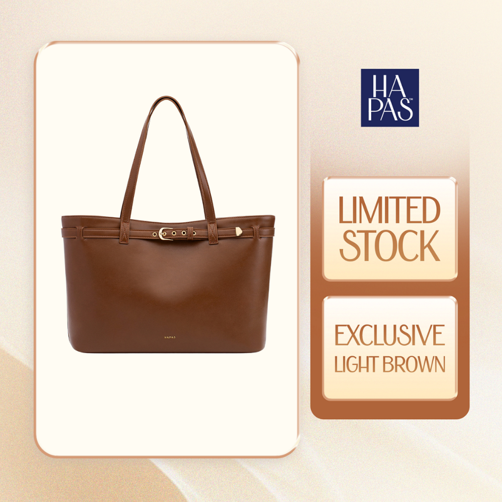 [TOTE] กระเป๋าผู้หญิง ทรงกล่อง ลายข้าวหลามตัด Siena HAPAS หนังพรีเมียม