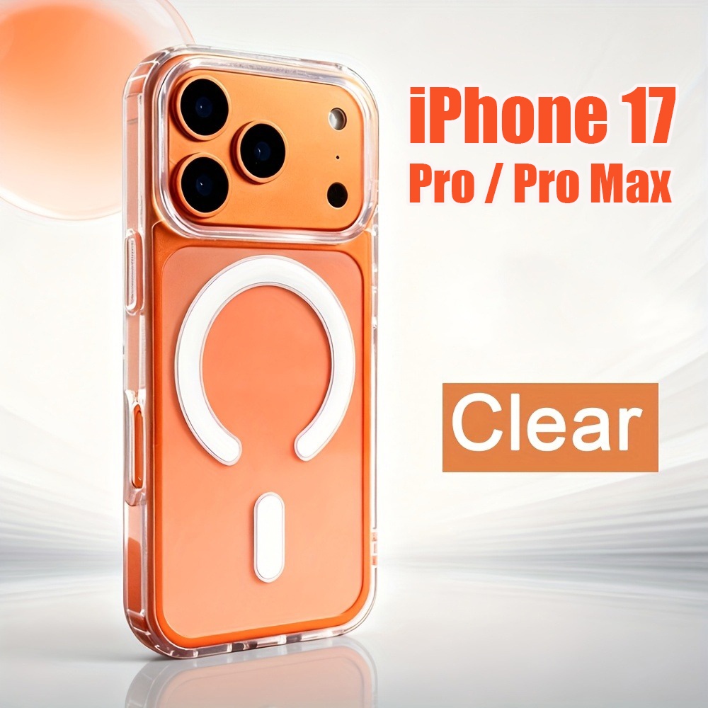 PhonePlus เคสใส iPhone 17 Pro / 17 Pro Max เคสไอโฟน เคสแม่เหล็กชาร์จไร้สาย iPhone 17promax Magnetic Case