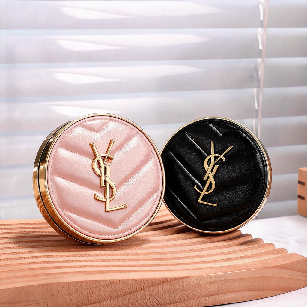 [พร้อมส่ง] YSL Touche Eclat Glow Pact Cushion รองพื้นคุชชั่น ฝาสีชมพู ฉ่ำโกลว์ ผิวน้ำพุ่ง ติดทน SPF2