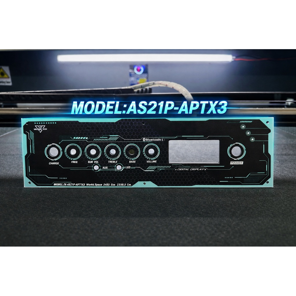 เพลทแอมป์ AS21P APTX3 สีเขียวมิ้น คอมโพสิต3มิล