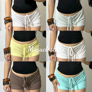*Restock* กางเกงเอวต่ำเชือกผูกปรับตามเอว ตัวจิ๋วตัวสั้น9นิ้ว ทรงพอดีตัว ไม่รัดเอว สาวอวบใส่ได้ ใส่แล้วส่งหุ่นเอวสับ 💯