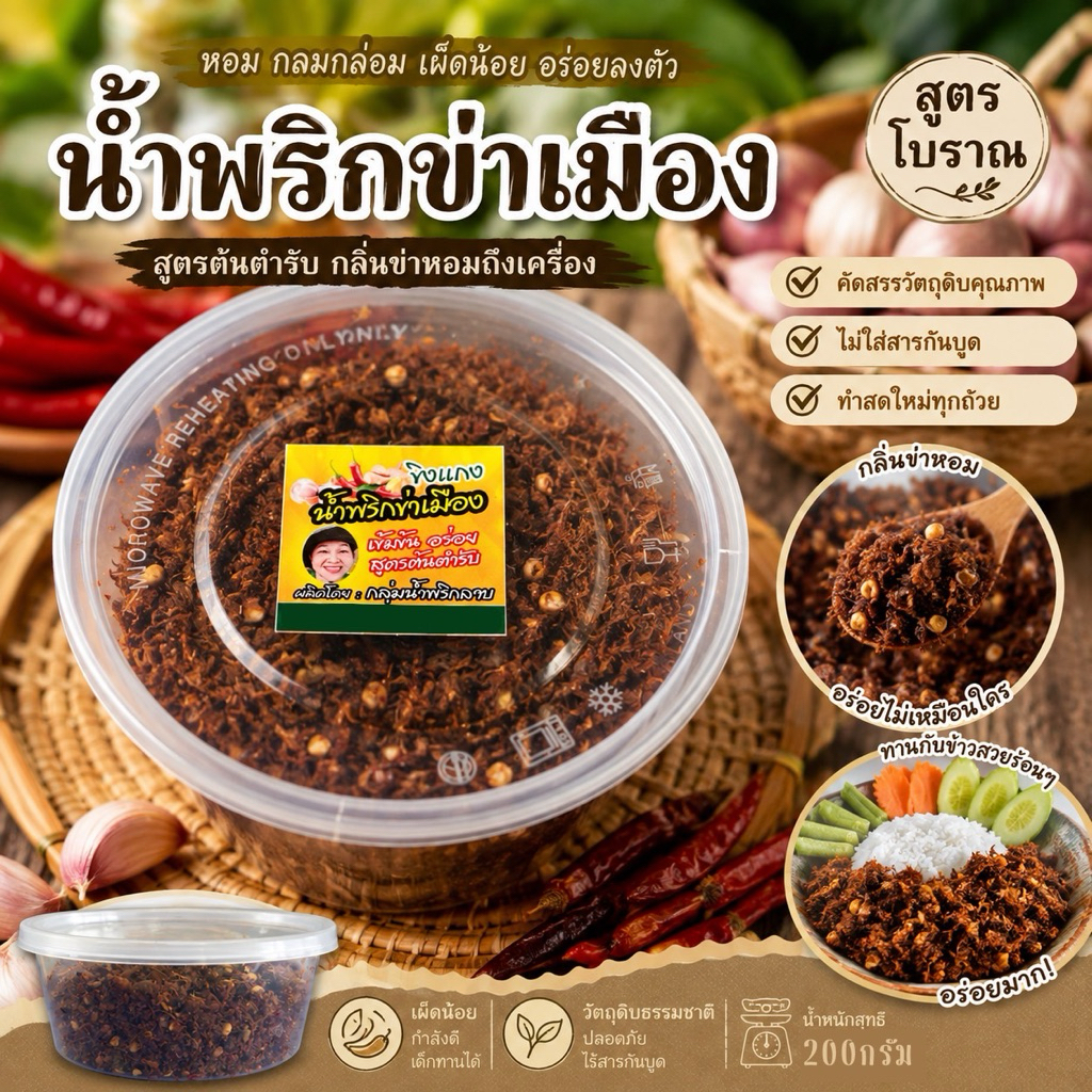 น้ำพริกข่าเมือง ตราขิงแกง