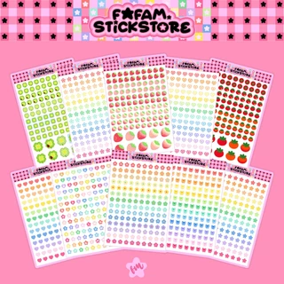 💗 สติ๊กเกอร์หัวใจ mini heart sticker • ติดตกแต่งไดอารี่ diy ขนาดเล็ก 1ซม. 14สี 140ดวง (กันน้ำ/ไดคัทพร้อมใช้)