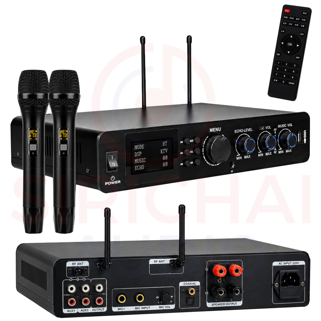แอมป์พร้อมไมค์ลอย DECCON รุ่น KA500D (500วัตต์ ไมค์UHFคู่)