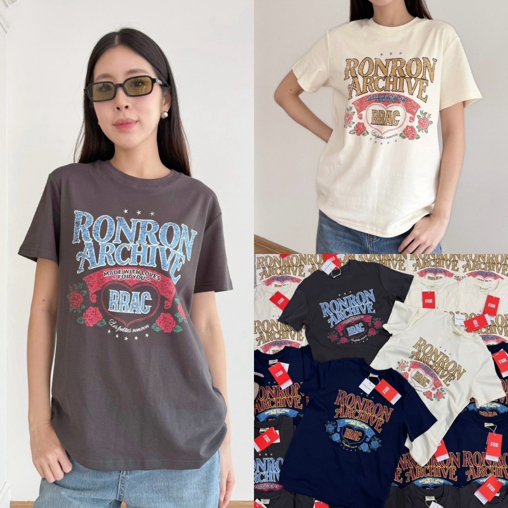 VL 5426 เสื้อยืดแขนสั้นทรงโอเวอร์ไซส์ ผ้าดีใส่สบาย งานขายดี