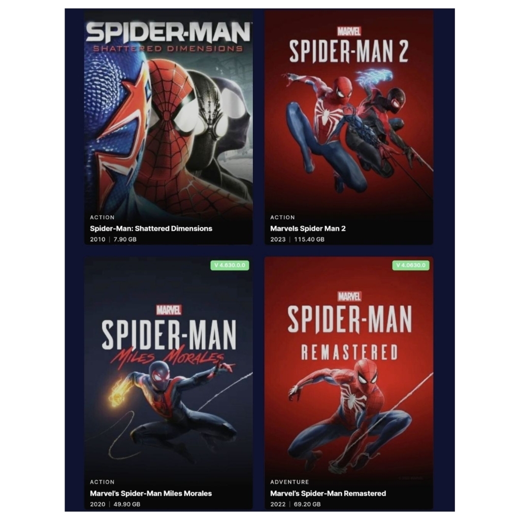 เกม PC ตามสั่ง Spider-Man สินค้าต่อ 1 ชิ้น