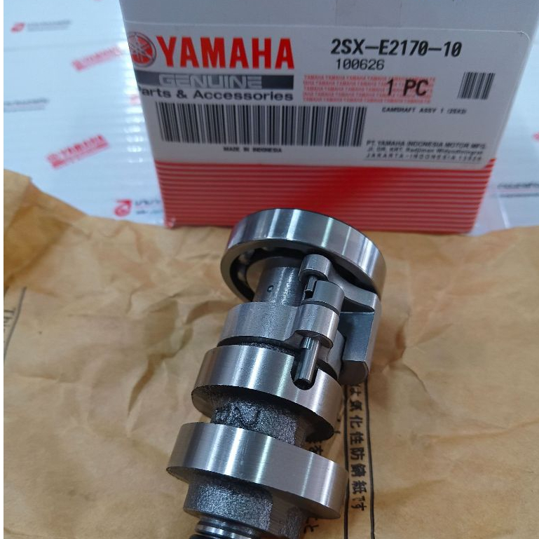 2SXE217010 แกนราวลิ้น QBIX GT125 FINO125 แท้ YAMAHA BB9-E2170-00 2SX 10