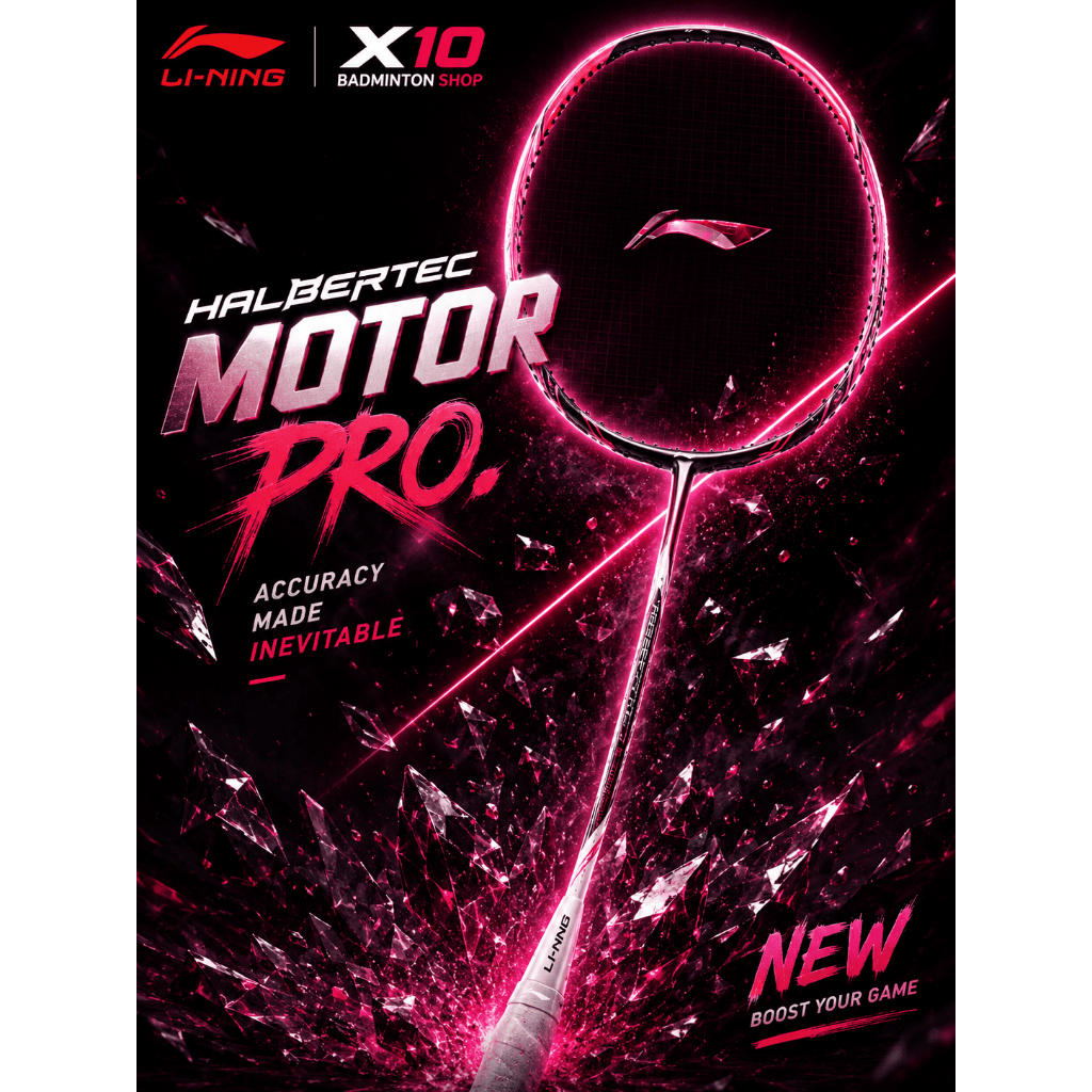 Li-Ning HALBERTEC MOTOR PRO ไม้แบดมินตัน Lining สายบุกคอนโทรล ก้านกลาง ของแท้ ประกันศูนย์ 6 เดือน