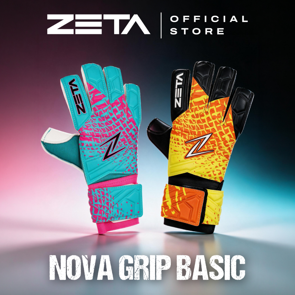 ZETA ซีต้า ถุงมือผู้รักษาประตู รุ่น NOVA GRIP BASIC *Grip แน่น เซฟมั่นใจ ในงบสบายกระเป๋า*