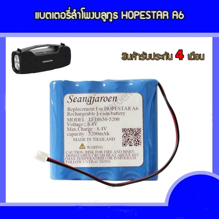 แบตเตอรี่สำหรับลำโพงบลูทูธ HOPESTAR A6
