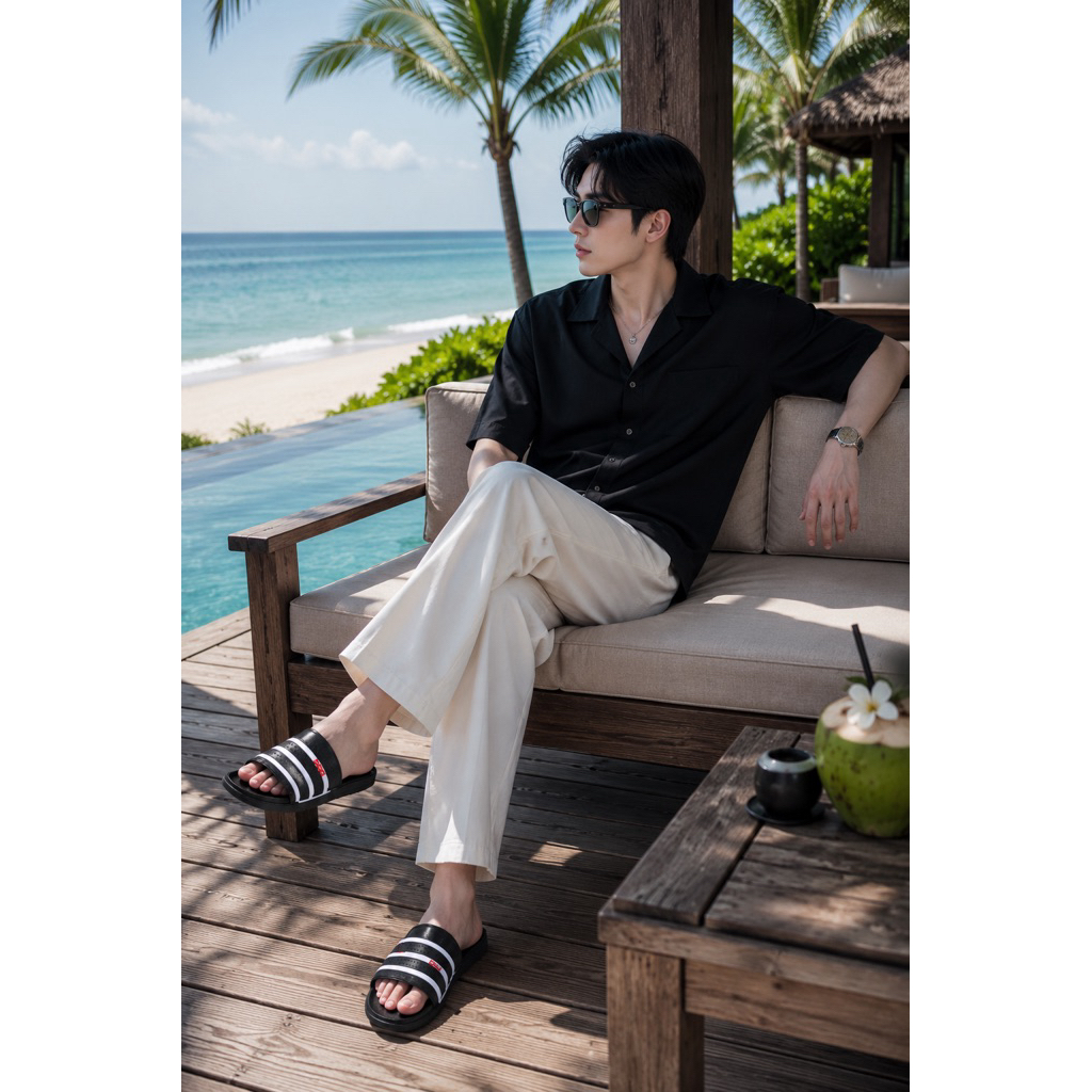 รองเท้าแตะผู้ชาย PEKA รองเท้าแตะแฟชั่น พื้นนุ่ม น้ำหนักเบา ใส่สบาย ไซซ์ 40-45 มี 6 สี