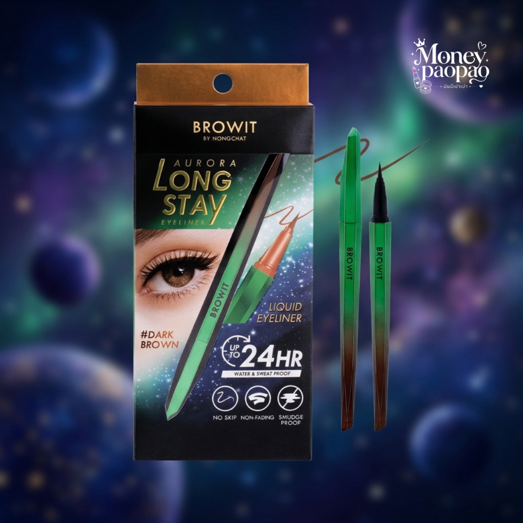 BROWIT AURORA LONG STAY EYELINER ออโรร่าลองสเตย์อายไลน์เนอร์ #Dark brown