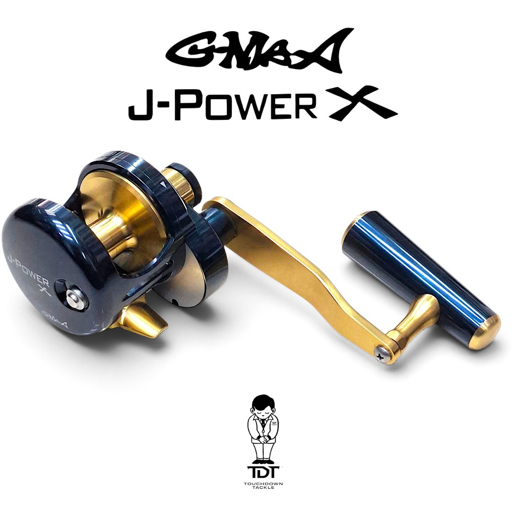 #สินค้ามือสอง GMAX J-POWER X NAVY BLUE/GOLD ** รอกเบทจีแม็คหมุนซ้าย ของแท้ 100% ( ใช้งาน 1 ชม ) **