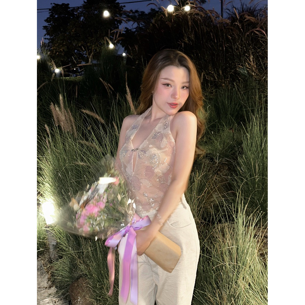 APISARA : Lilac Ash Jelly อก 30-38 (เสื้อเป็นซีทรูนะคะ) พร้อมส่งล็อตสุดท้าย!