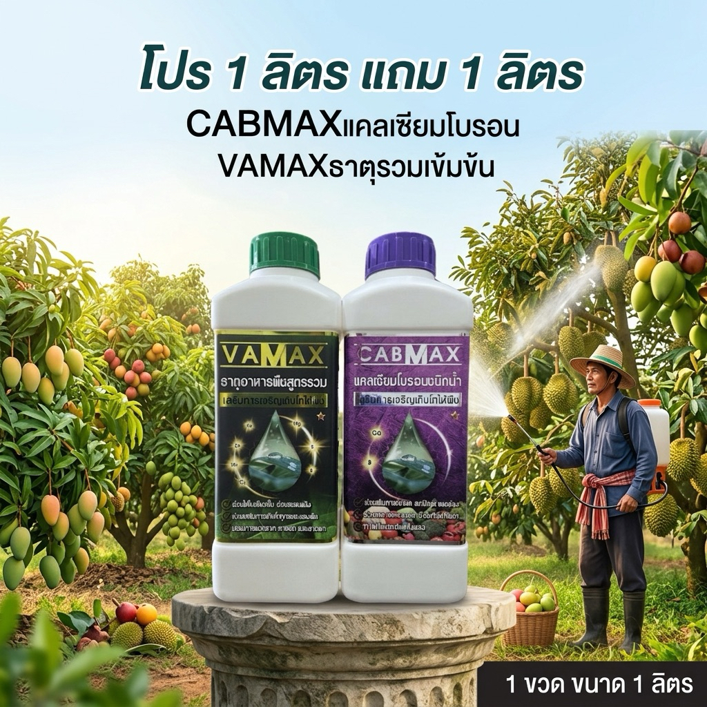 cabmax+vamax 1ลิตร แถม 1 ลิตร