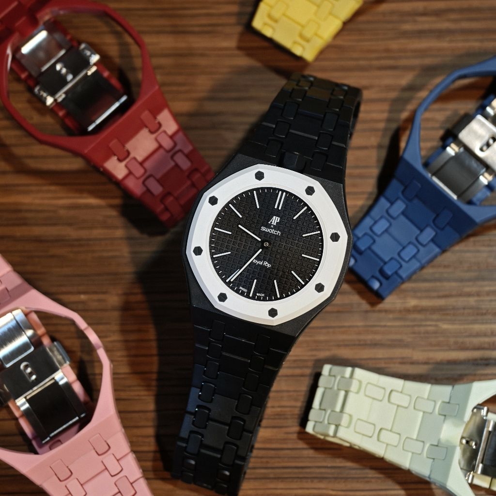 [พร้อมส่งจากไทย] สาย เซรามิก Bioceramic Bracelet สำหรับ AP x Swatch Royal Pop