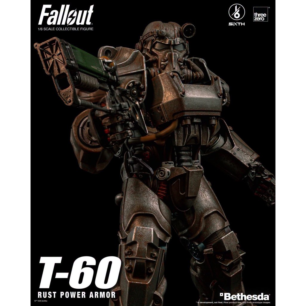 พรีออเดอร์ ThreeZero 3Z10050W0 1/6 : Fallout - T-60 Rust Power Armor