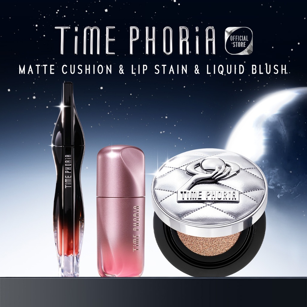 TimePhoria Set: Liquid Blush 03 #Gentle Hue | Lip Stain | Matte Cushion บลัชออน+ลิป+คุชชั่น