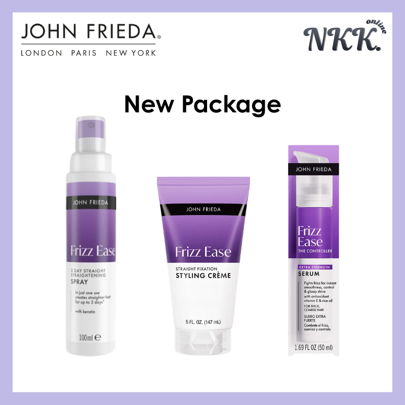 [พร้อมส่ง‼️ของแท้100%] John Frieda Frizz-Ease Straight Fixation Smoothing Creme 141 g/ Spray 103ml