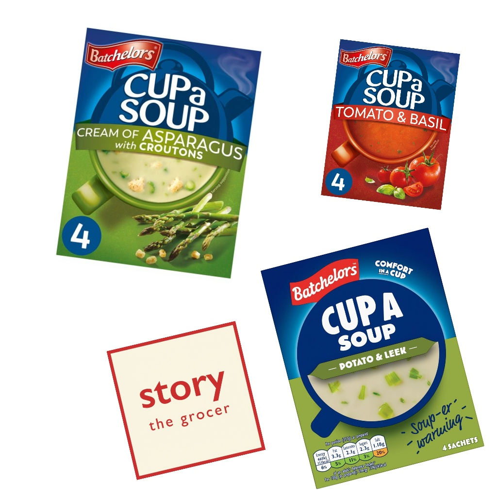 Batchelors CUP a Soup - Potato & Leek / Tomato / BroccoliCauliflower / Chicken / Beef & Tomato / Chi