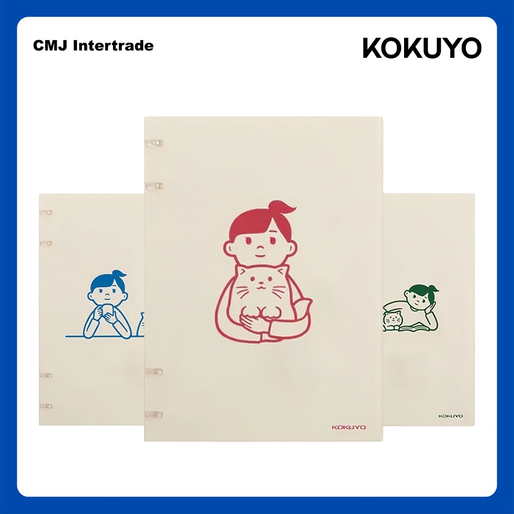 KOKUYO สมุดแฟ้ม Noritake-F Binder Note Ruled Line ขนาด B5 / A5 สมุดเติมกระดาษ รุ่น 4 รู ลายเด็กผู้หญิง