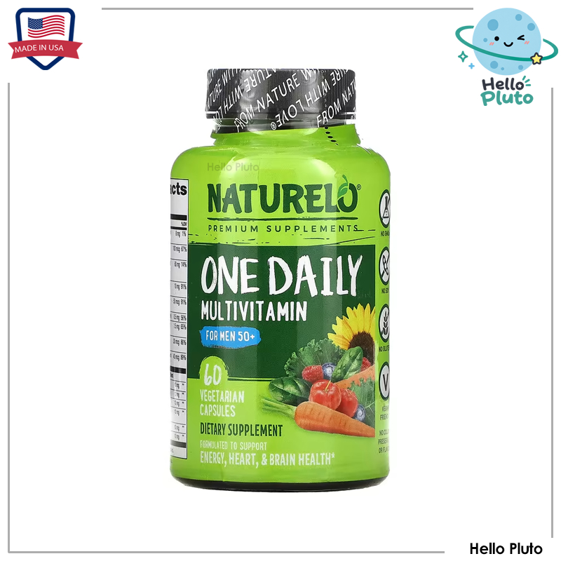 NATURELO, One Daily Multivitamin for Men 50+, 60 Vegetarian Capsules