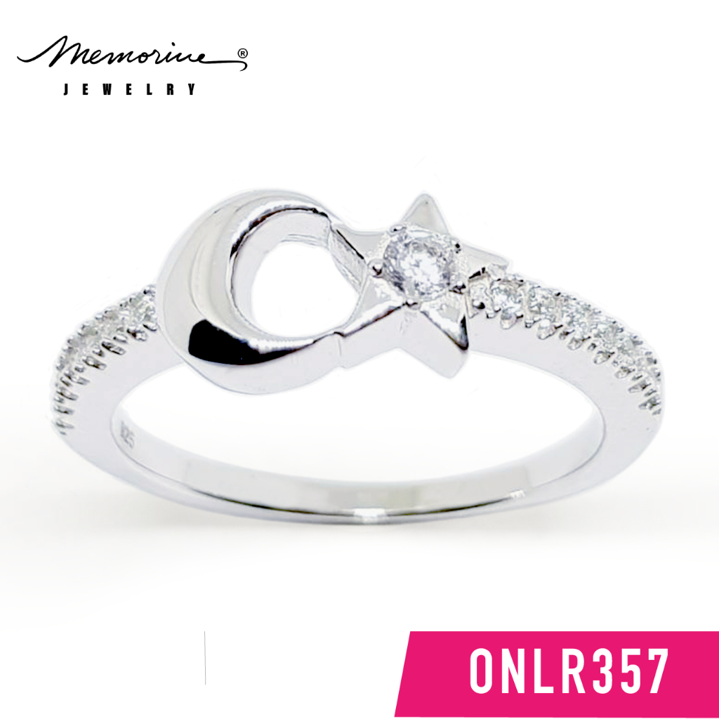 Memorine Jewelry แหวนเงินแท้ 925 ฝังเพชรสวิส (CZ) : ONLR357