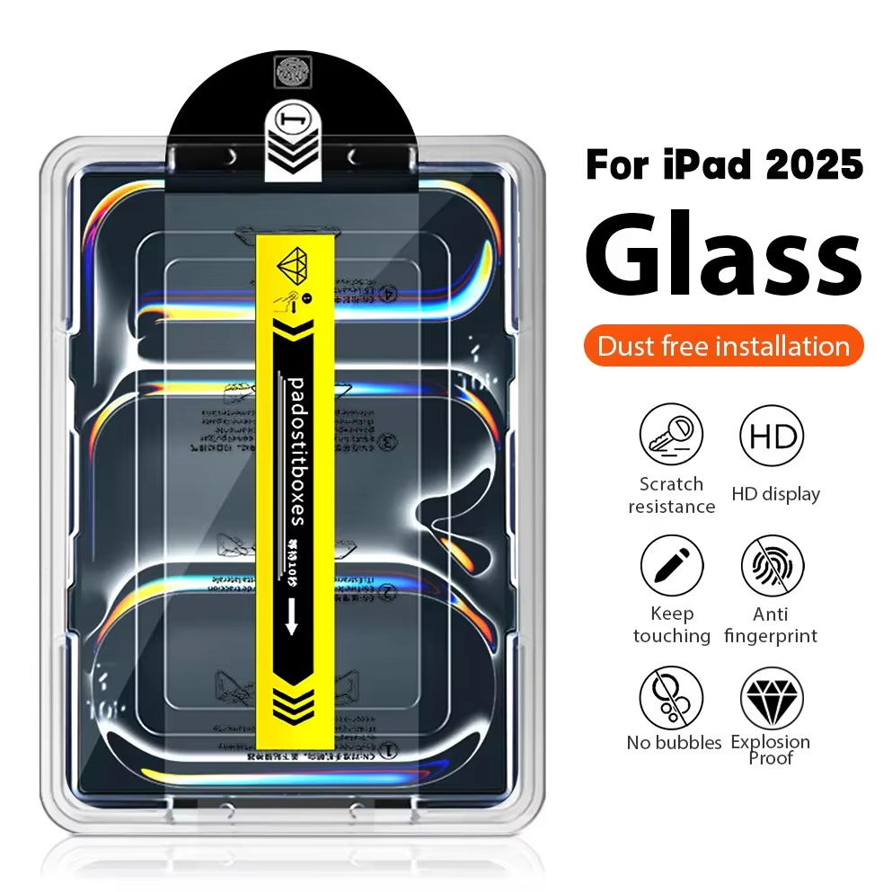 ฟิล์มเหล็ก ติดง่าย สําหรับ Ipad Air11-13M3 Air5/4/3 Gen11/10 A16 Mini6/7 Gen7/8/9 Pro11M4 โปร13-12.9