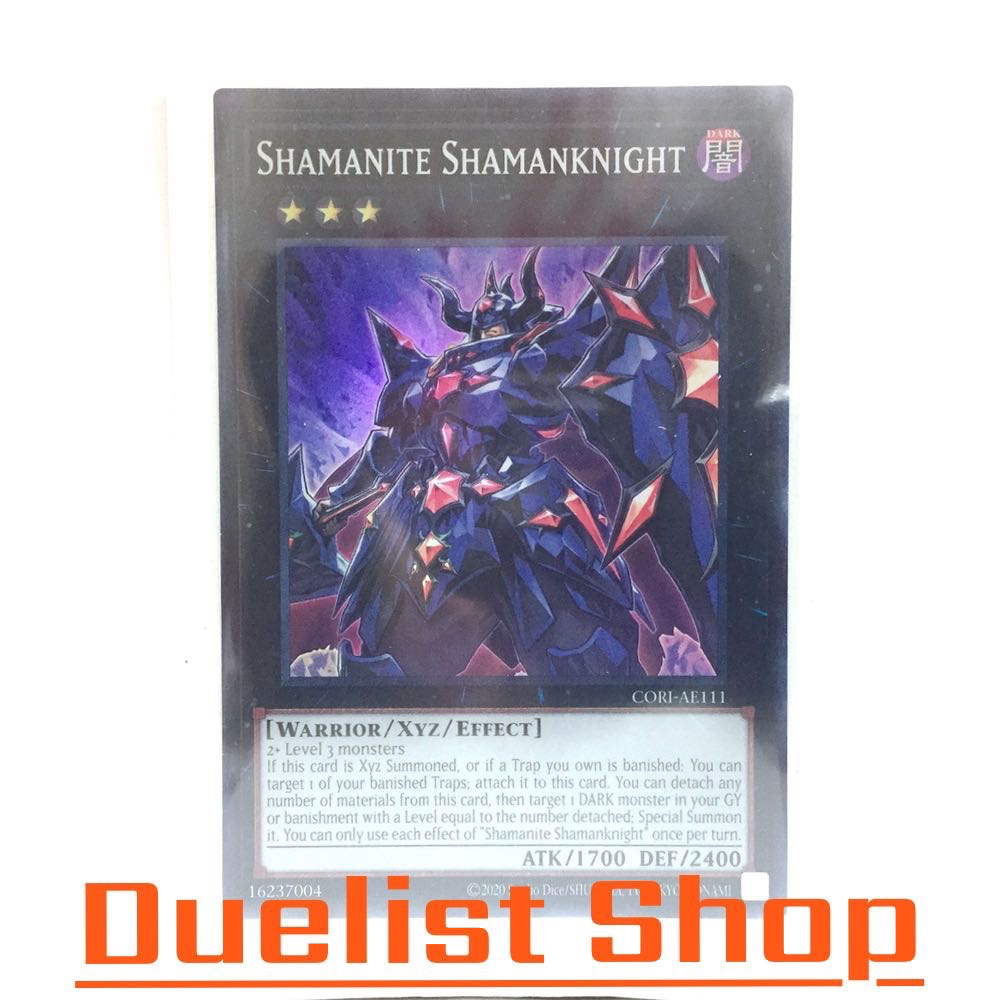 Shamanite Shamanknight (SR) Monster Dark Rank3 [Warrior/Xyz/Effect] ชุด CORI-AE111 การ์ดเกม ยูกิโอ (
