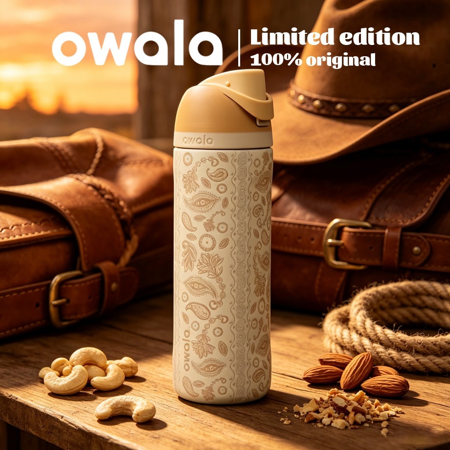 พร้อมส่งจากไทย🤠 Owala Western Spur of The Moment FreeSip 24oz กระติกน้ำสแตนเลส กันรั่ว พร้อมหลอด Limited Edition✨