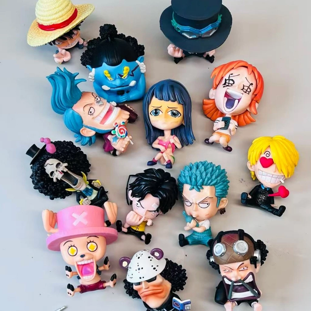 ฟิกเกอร์ Luffy Zoro Sanji Ace Nami Robin ขนาด 8-10 ซม thumbnail 4