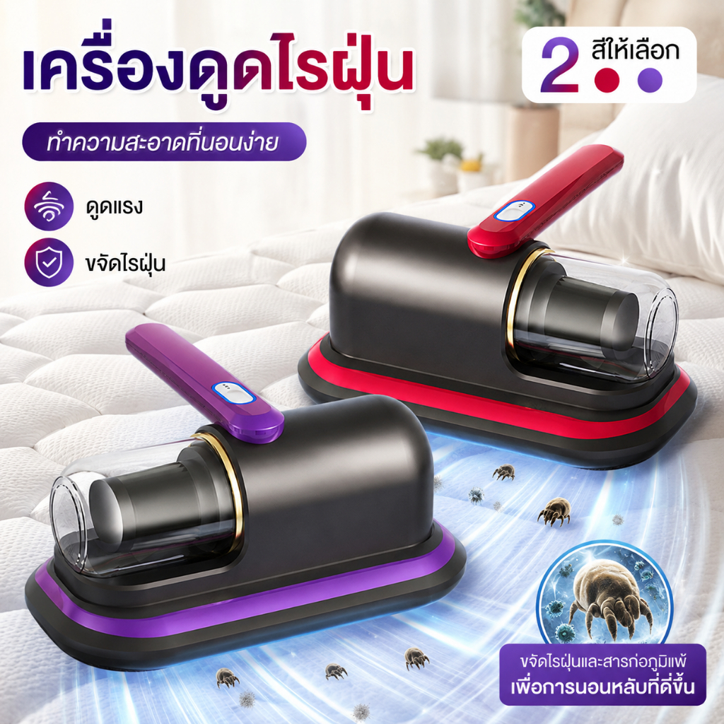 Haven Craft   เครื่องดูดไรฝุ่นที่นอน พลังดูดแรง ดูดฝุ่นลึก ทำความสะอาดที่นอน หมอน โซฟา ใช้งานง่าย 2 