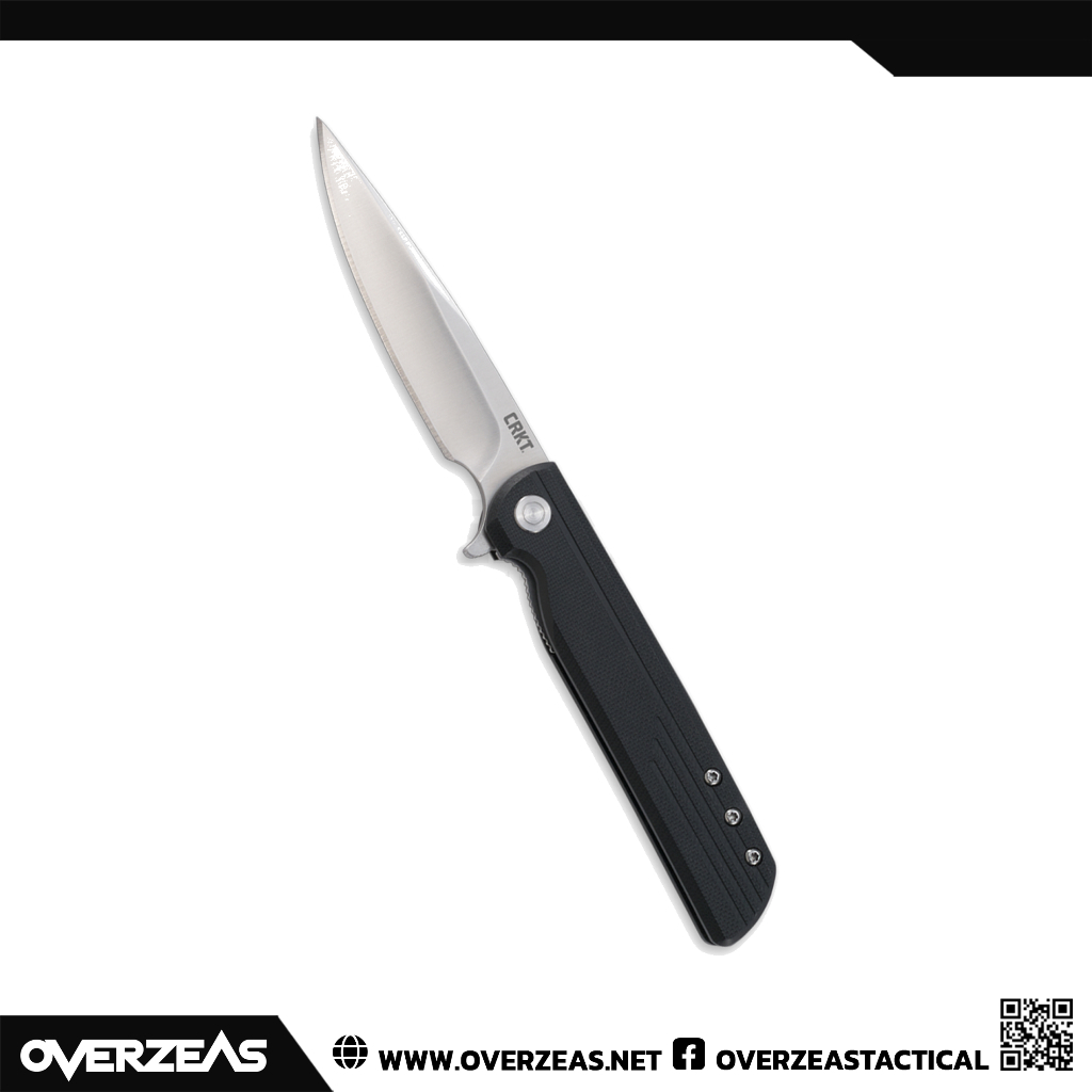 มีดพับ CRKT LCK Assisted Liner Lock Black GRN (8Cr13Mov 3.3" Satin),3801