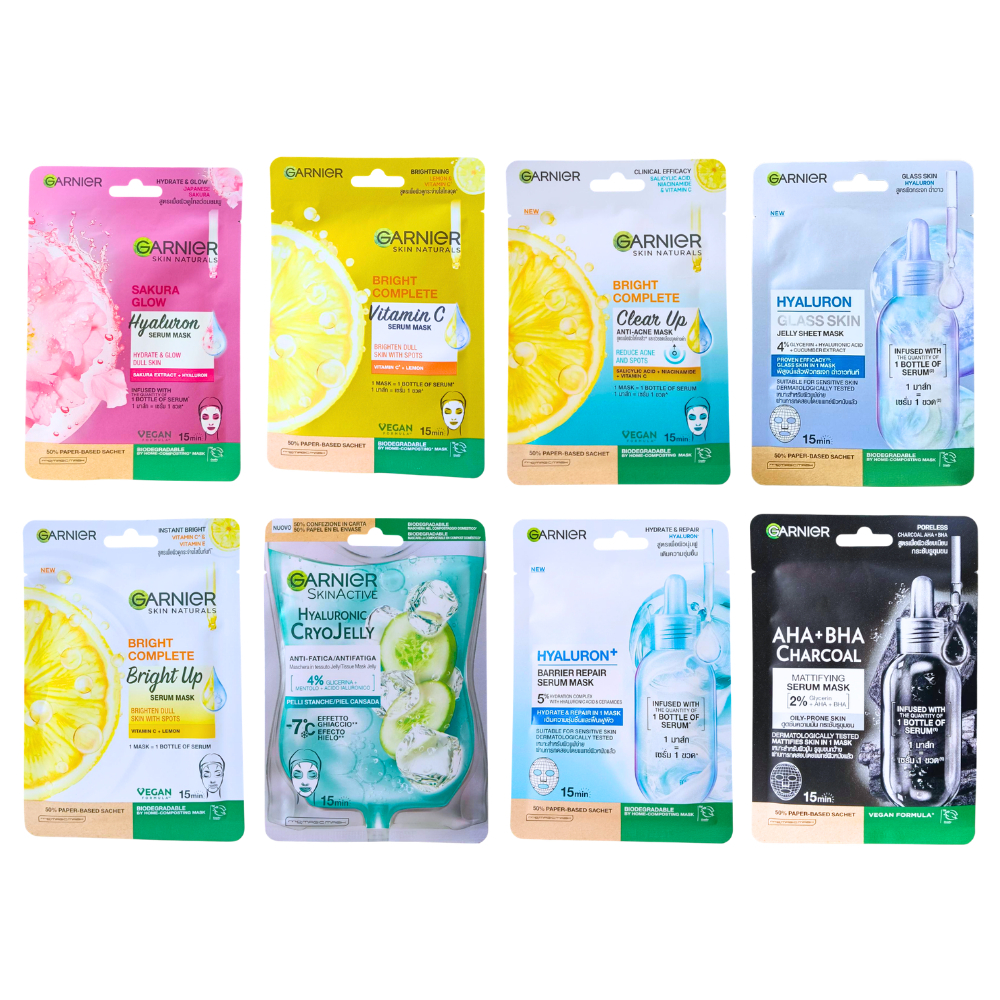 การ์นิเย่ สกิน เนเชอรัลส์ เซรั่ม มาส์ก Garnier Skin Natural Serum Mask 28 กรัม