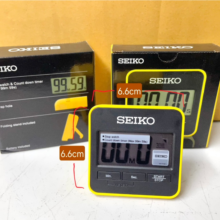 SEIKO DIGITAL TIMER นาฬิกาจับเวลา (จับเวลาเดินหน้าและถอยหลังได้) พร้อมจอแสดงผล LCD รุ่น QHY001Y