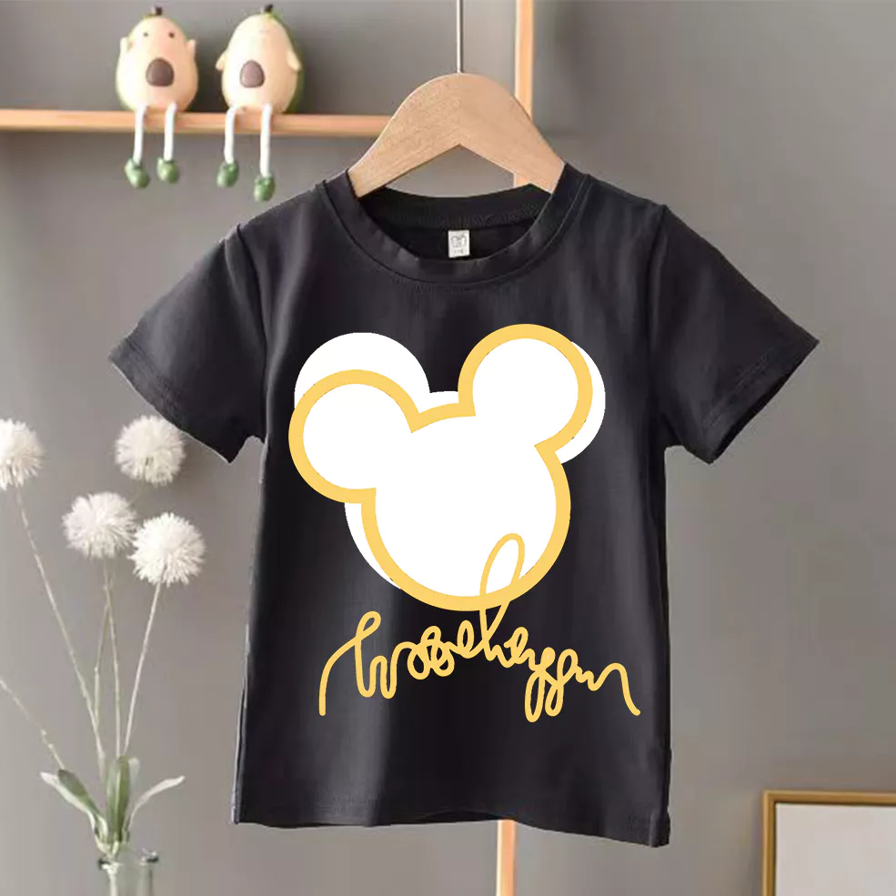 เสื้อยืดเด็ก ลายมิกกี้เมาส์น่ารัก จากดิสนีย์ เสื้อยืดสำหรับเด็กชายและเด็กหญิง BAJU BUDAK KINAK-ANAK 