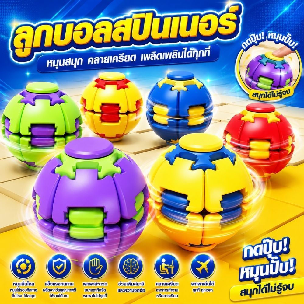 HelixCore 3Dลูกบอลสปิรัลฟิดเจ็ต หมุนได้ ของเล่นคลายเครียดสำหรับนิ้ว ของขวัญ สำหรับเด็ก ฟิดเจ็ตสปินเนอร์ อุปกรณ์ฝึกกำลังม