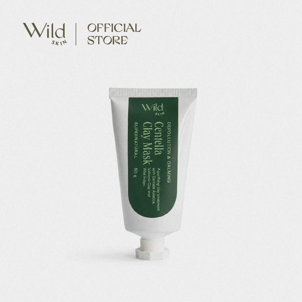 Wild Skin Centella Clay Mask 50 g | มาส์กเนื้อโคลนสีเขียวเข้มจากใบบัวบก