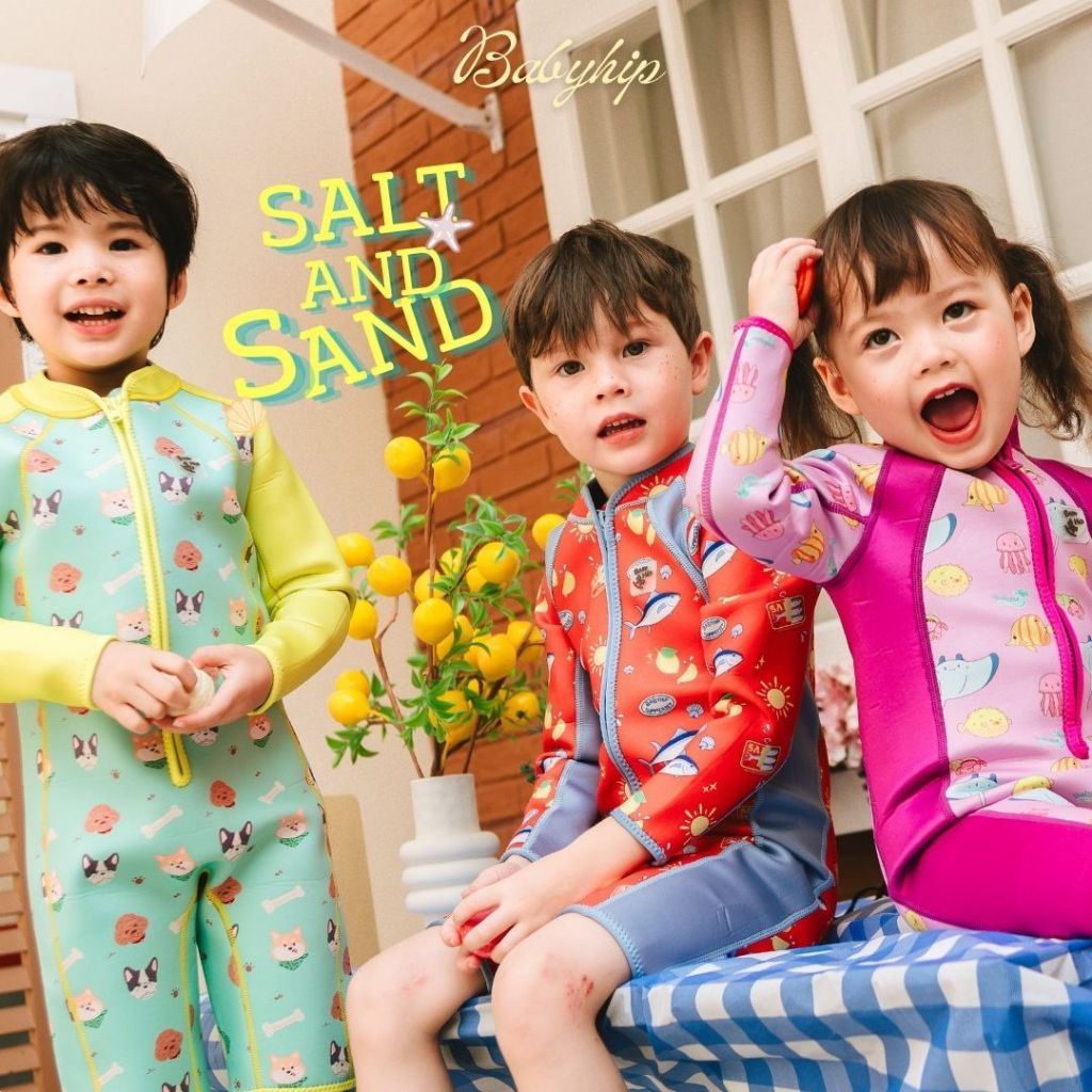 Babyhip ชุดว่ายน้ำเก็บอุณหภูมิ แบบเต็มตัว  WETSUIT ชุดว่ายน้ำกันแดด ชุดว่ายน้ำเด็กเล็ก SALT&SAND Collection