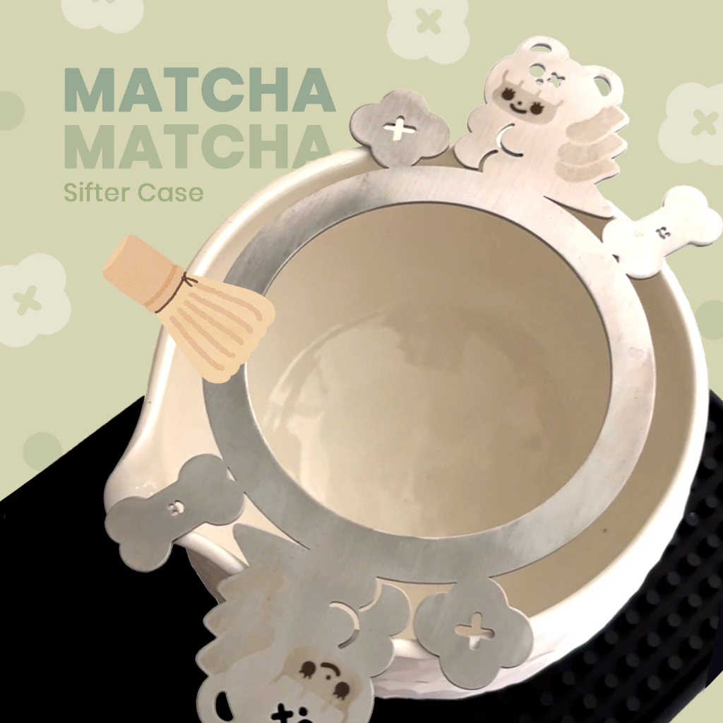 FAHFAHS MATCHA SIFTER CASE เคสสำหรับประกอบตะแกรงร่อน ลาย monsters
