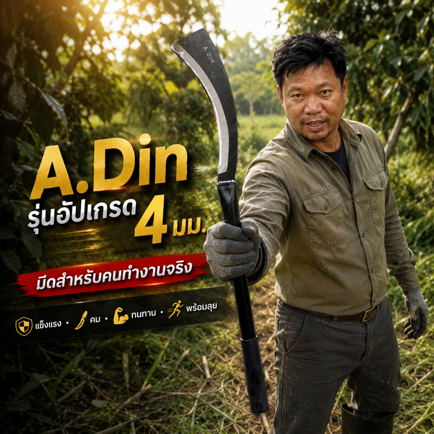 A.Din มีดสำหรับงานสวนและงานเกษตร แมงกานีสแท้