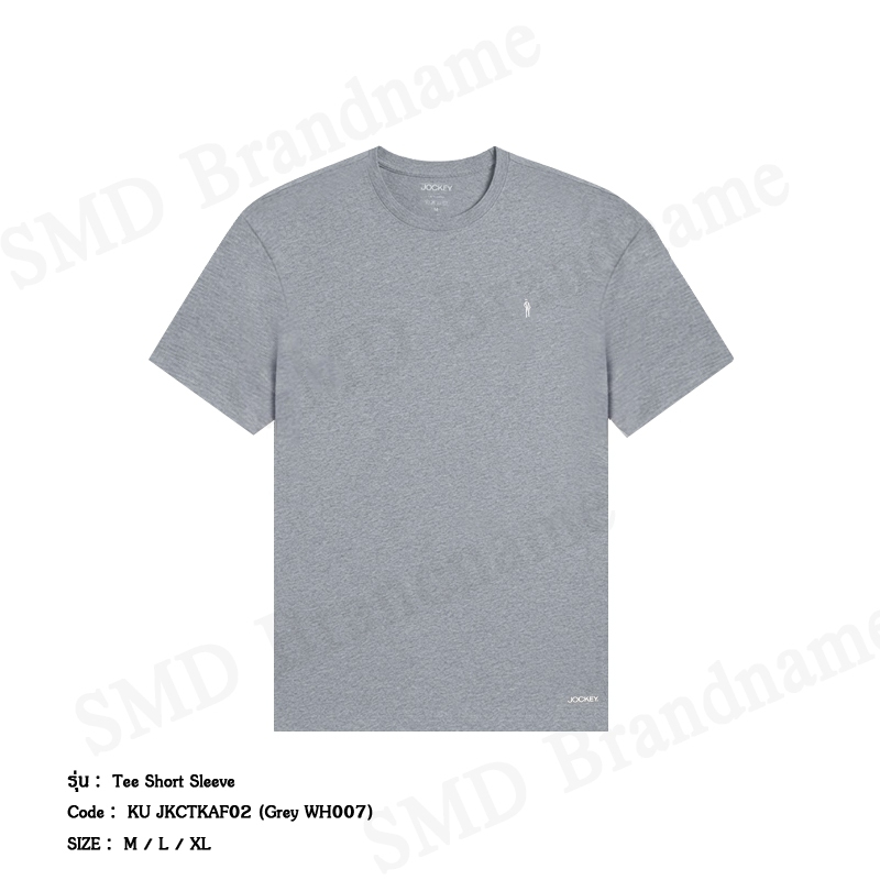 Jockey เสื้อยืดคอกลมผู้ชาย รุ่น Tee Short Sleeve Code: KU JKCTKAF02 (Grey WH007)