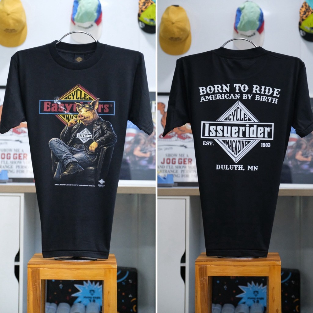 เสื้อวินเทจ ลายหมู Issue (หน้า-หลัง) Issue Rider