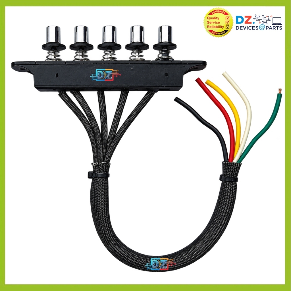 AQ165 สวิตซ์เครื่องดูดควัน 5 ปุ่ม • 5-Button Range Hood Switch พร้อมสายไฟ•สวิตซ์ยาว 11cm (พร้อมส่ง)